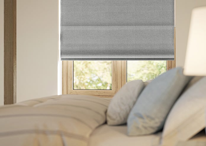 Roslin (Blackout), Lunar Grey - Motorised Roman Blind - Image 5